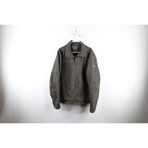 Kuhl Mountains Mens Large Vintage Patina Dye Burr Combed Canvas Jacket Green